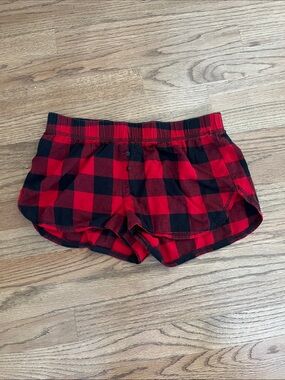 Red and Black Buffalo Plaid teen pajama or casual Shorts